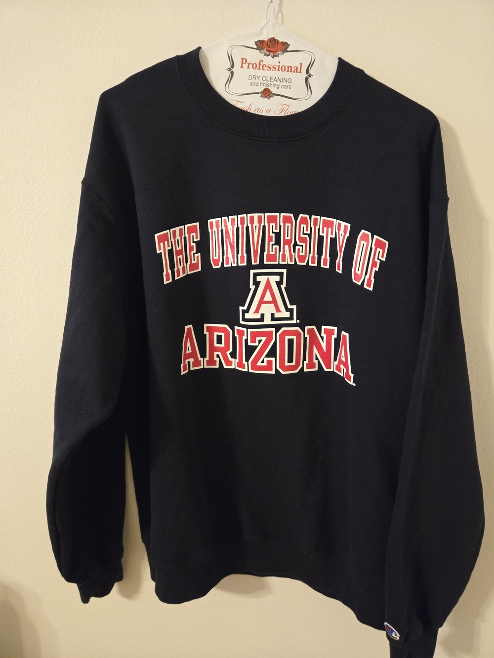 Champion University of Arizona Wildcats Navy Blue Crewneck Sweatshirt Men's L